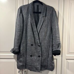 THE KOOPLES Linen Oversized Blazer Size 40